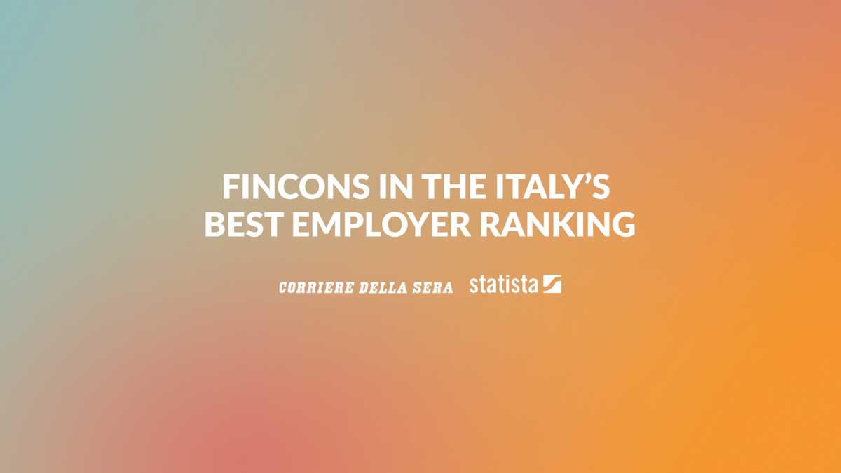 Corriere della Sera and Statista say Fincons is one of the best companies to work for