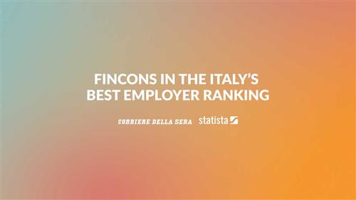 Corriere della Sera and Statista say Fincons is one of the best companies to work for